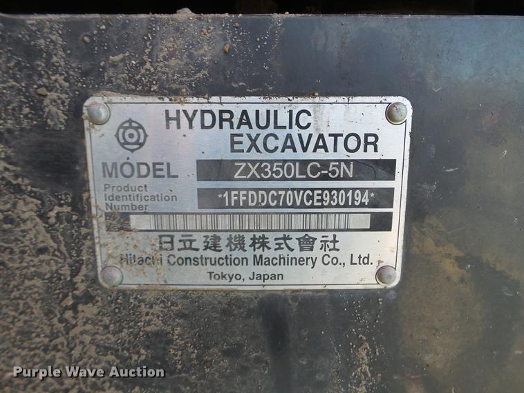image for item FM9291 2012 Hitachi ZX350LC-5N excavator
