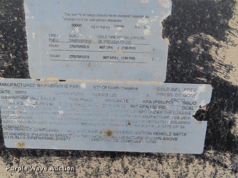 image for item DE3401 2014 Kaufman FR55DT-25K-43 lowboy equipment trailer