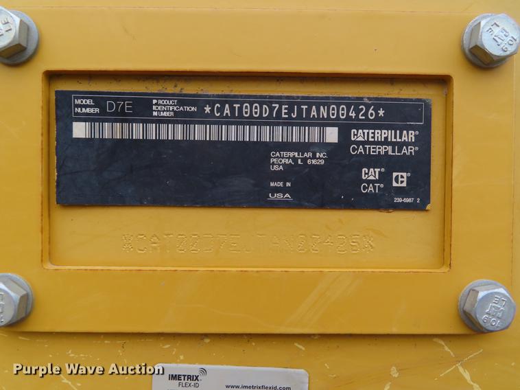image for item DE3466 2011 Caterpillar D7E dozer