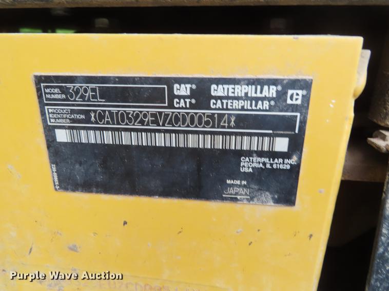 image for item DE3467 2014 Caterpillar 329E L excavator