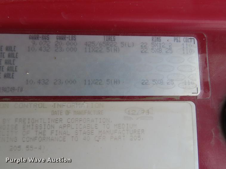 image for item DF7828 1999 Sterling A-Line dump truck