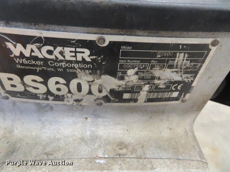 image for item FJ9004 Wacker BS600 rammer tamper