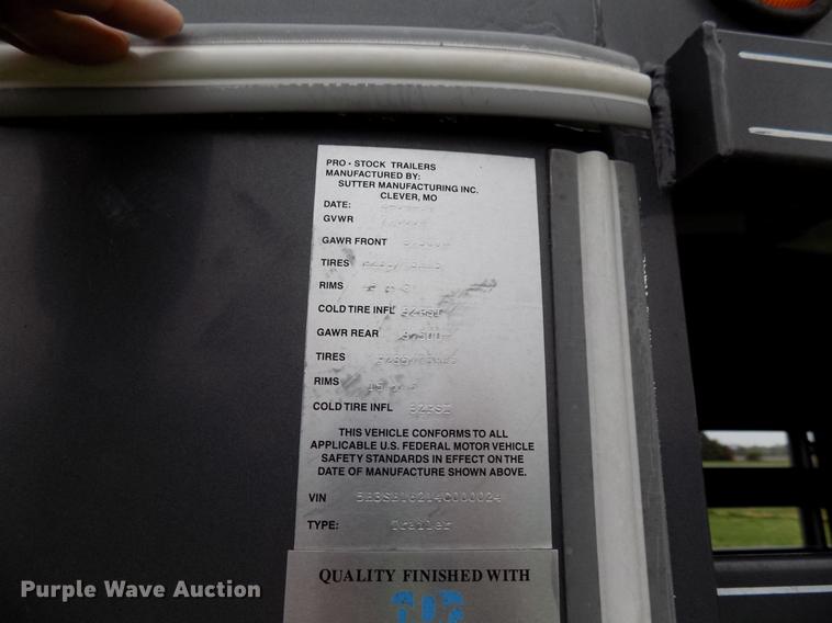 image for item DB9709 2004 Pro Stock livestock trailer