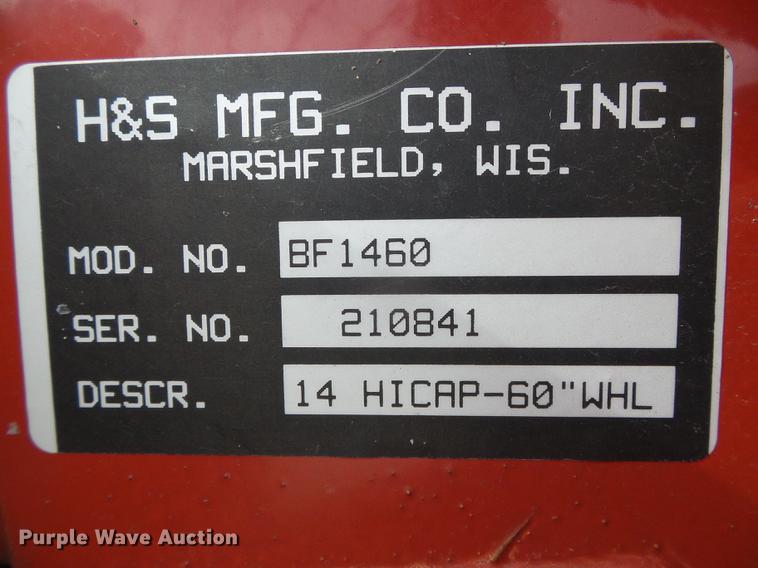 image for item DC5213 H&S BF1460 hi-capacity hay rake