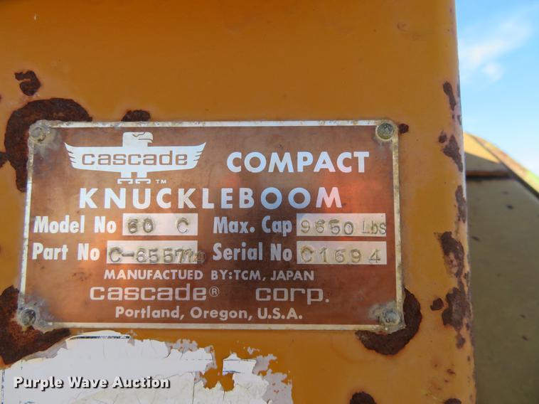 image for item DD6917 1985 Chevrolet C70 flatbed truck with crane