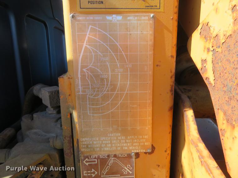 image for item DD6917 1985 Chevrolet C70 flatbed truck with crane