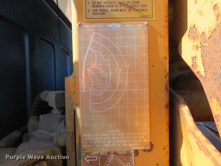 image for item DD6917 1985 Chevrolet C70 flatbed truck with crane