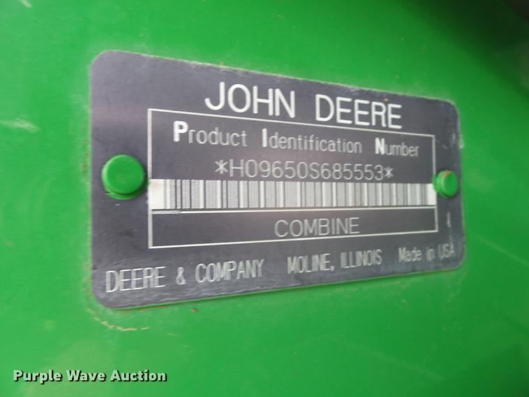 image for item DE1371 2000 John Deere 9650 STS combine