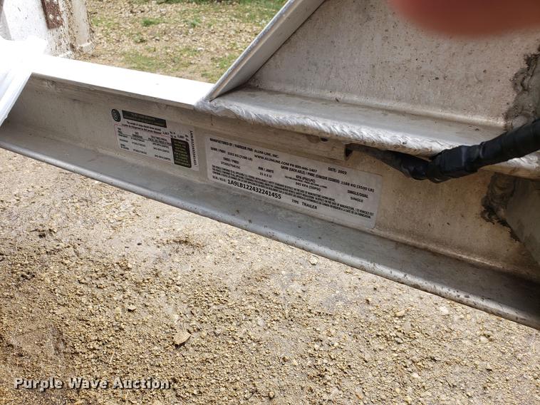 image for item DG0944 2003 Alum-Line Dual Line livestock trailer