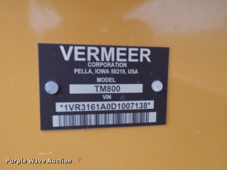image for item DB9698 2013 Vermeer TM800 disc mower
