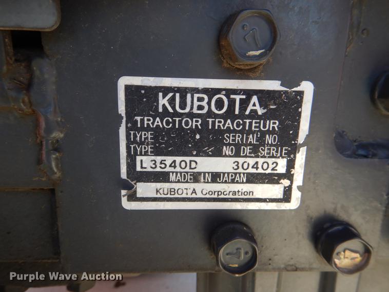 image for item DE3958 2010 Kubota L3540GST tractor