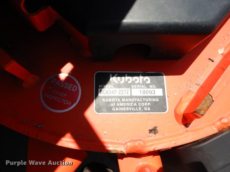 image for item DE3959 2010 Kubota ZG227  ZTR lawn mower