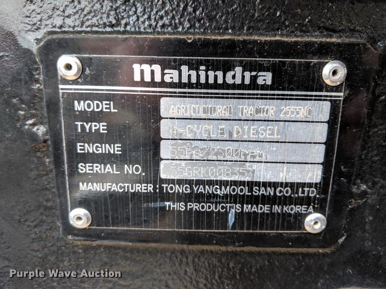image for item DG3420 2016 Mahindra 2555 MFWD tractor