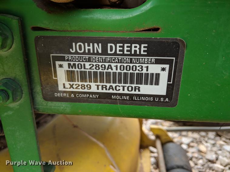 image for item DG3425 2002 John Deere LX289 lawn mower