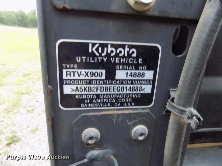 image for item DG3436 2014 Kubota RTVX900 utility vehicle