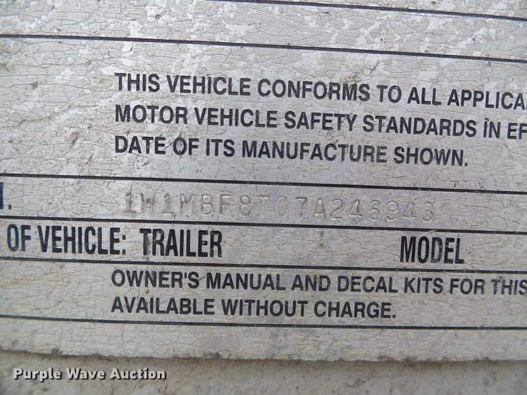 image for item DC5193 2007 Wilson DWH-500 Pace Setter double hopper bottom grain trailer