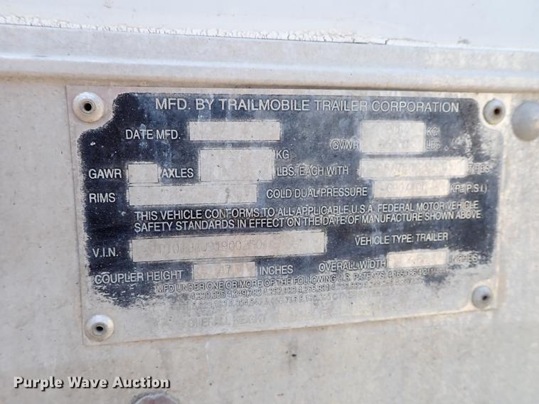 image for item DF1148 2001 Trailmobile dry van trailer