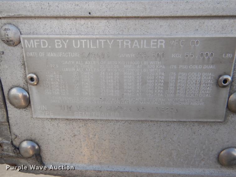 image for item DG1049 2006 Utility 3000R refrigerated van trailer