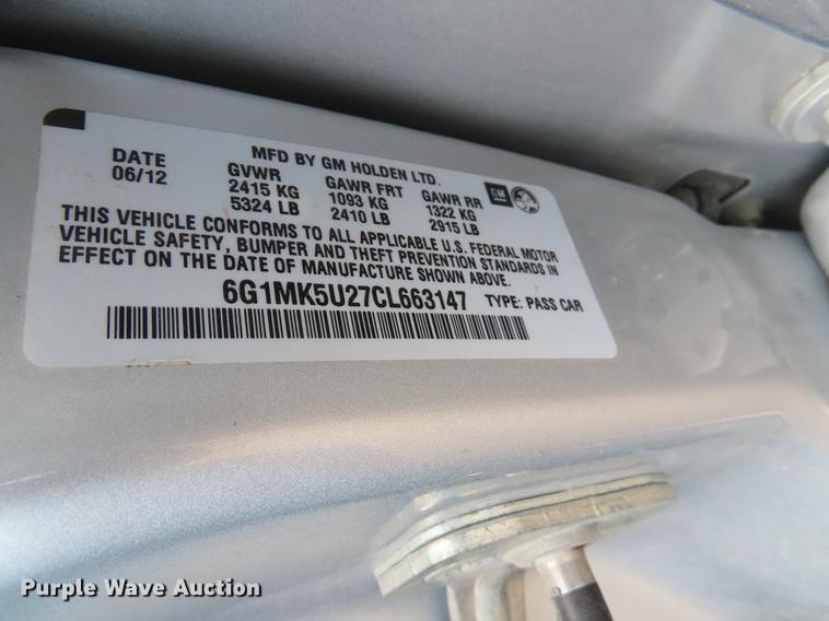 image for item DE3507 2012 Chevrolet Caprice Police