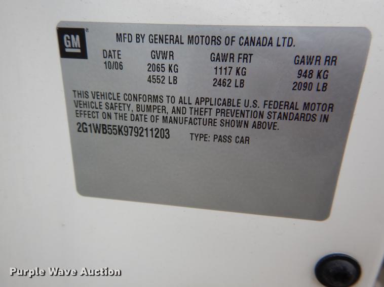 image for item DE8375 2007 Chevrolet Impala LS