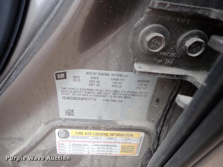 image for item DF1189 2010 Buick LaCrosse