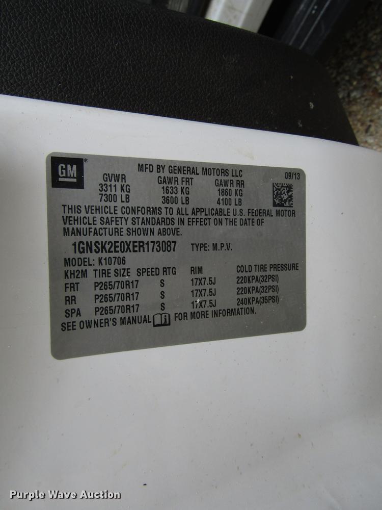 image for item DF8056 2014 Chevrolet Tahoe Police SUV