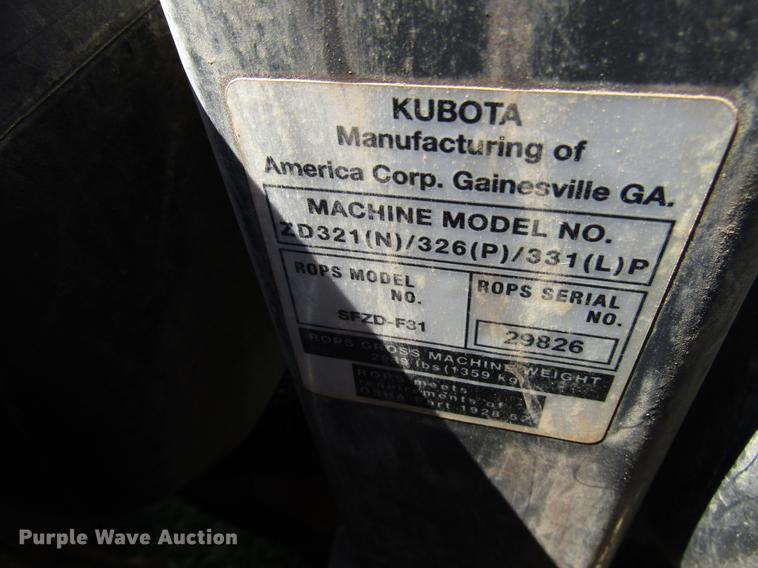 image for item DF8069 Kubota ZD331 ZTR lawn mower