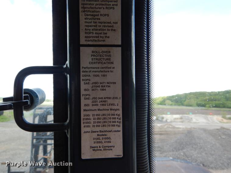 image for item DG1067 2002 John Deere 410G backhoe