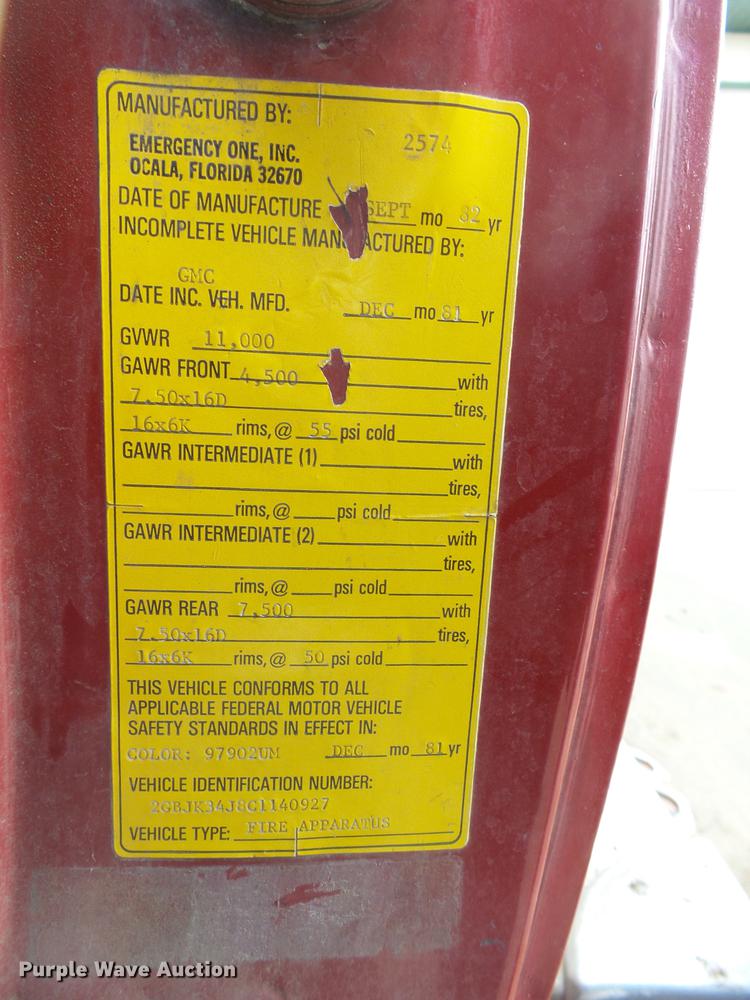 image for item EF9506 1982 Chevrolet Scottsdale K30 brush fire truck