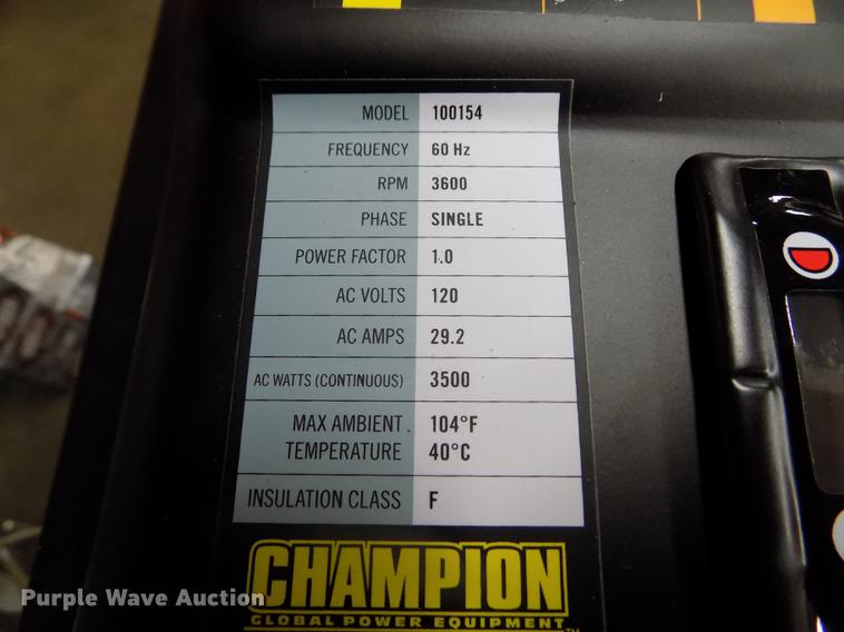 image for item FG9333 2016 Champion 100154 generator