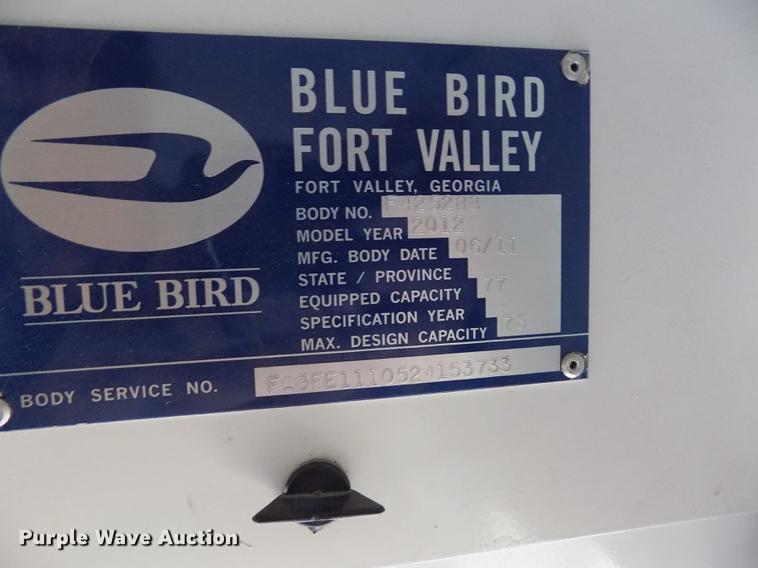image for item FG9388 2012 Blue Bird All American school bus