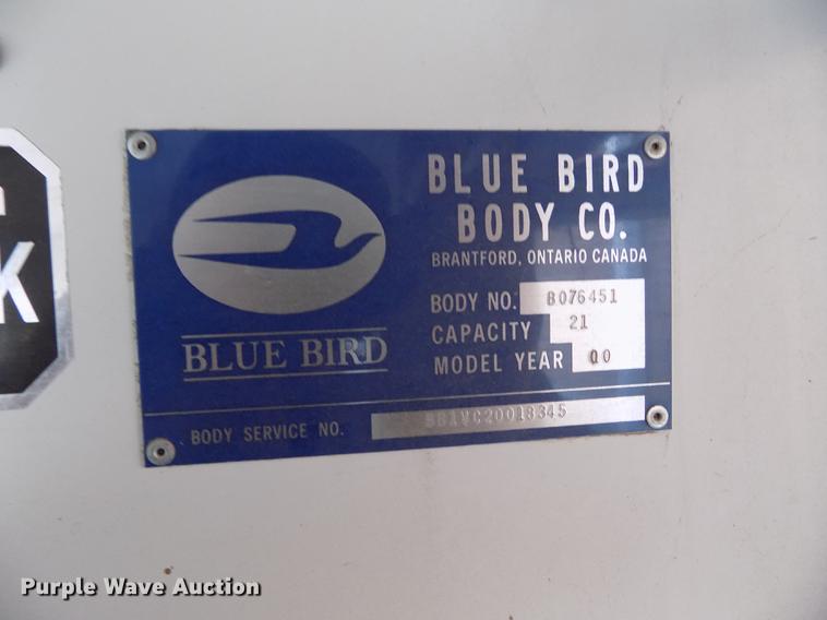 image for item FG9389 1999 Chevrolet Express 3500 school bus