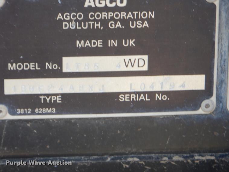 image for item FH9404 AGCO LT85 MFWD tractor