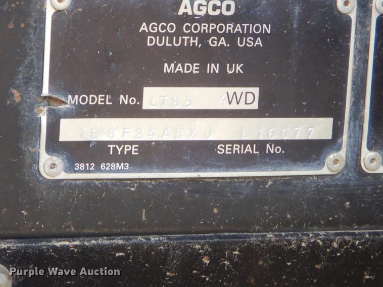 image for item FH9405 AGCO LT85 MFWD tractor