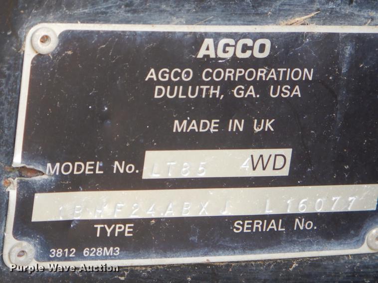 image for item FH9405 AGCO LT85 MFWD tractor