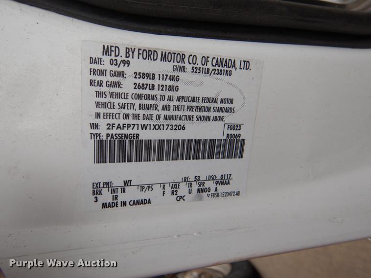 image for item FK9200 1999 Ford Crown Victoria Police Interceptor