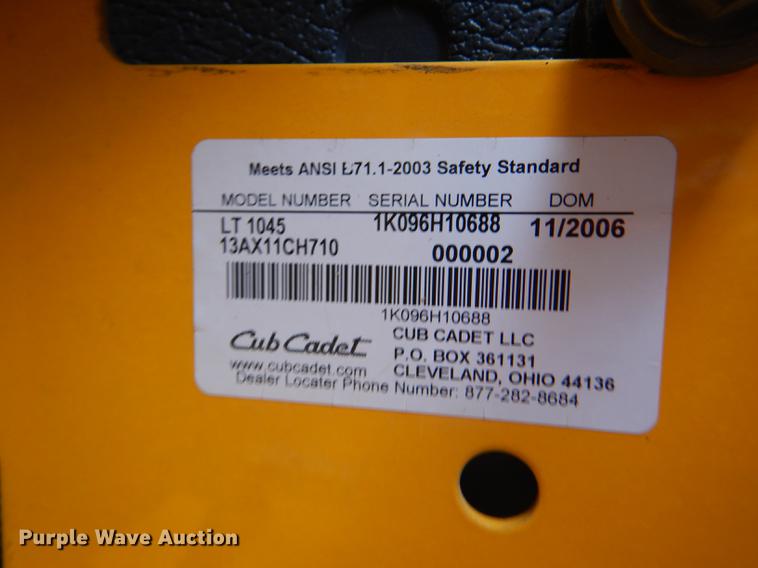 image for item FK9207 2006 Cub Cadet LTN45 lawn mower