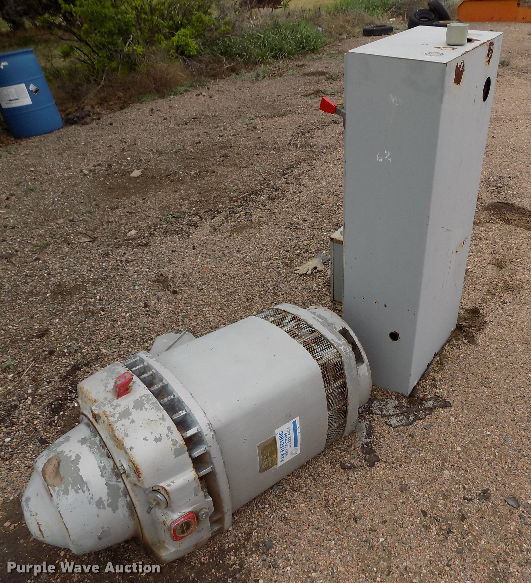 B&B electric motor in Bird City, KS Item FG9385 sold Purple Wave