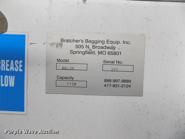image for item DB9691 Bratchers BG30 bagging equipment