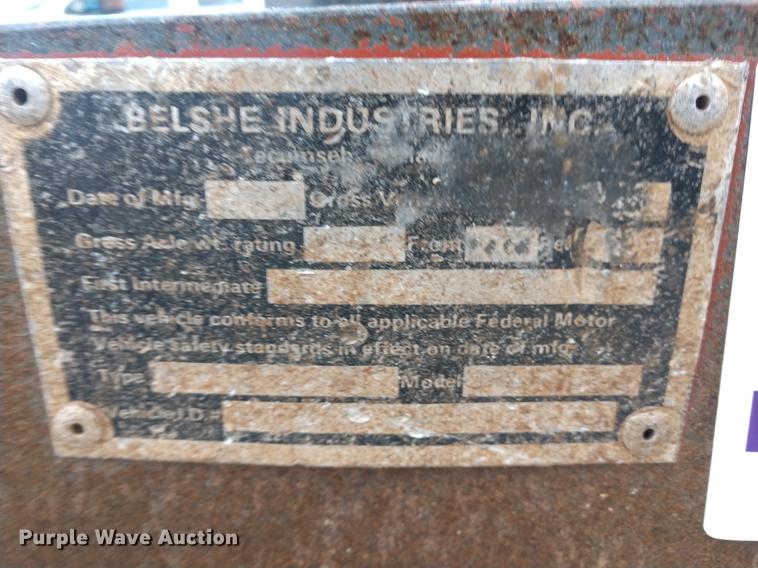 image for item DD7011 2000 Belshe equipment trailer