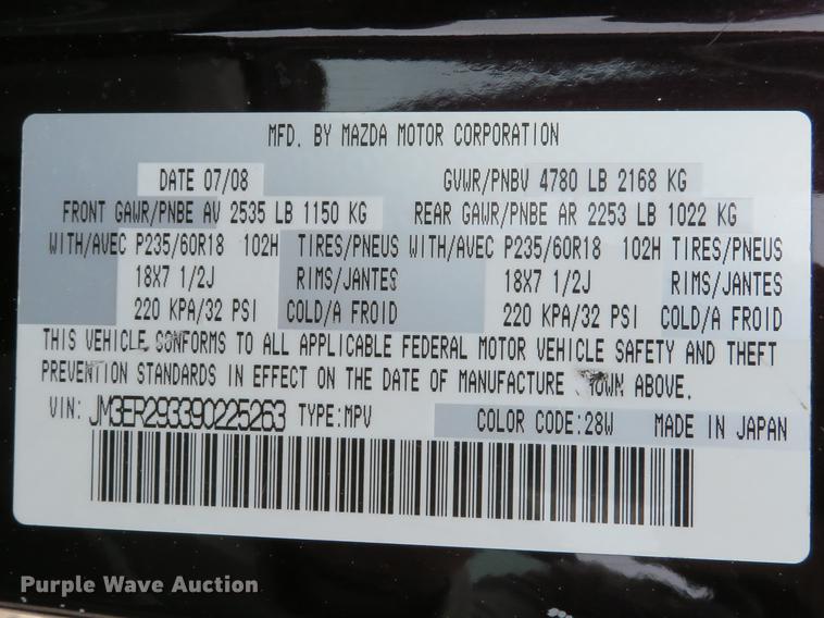 image for item DE8060 2009 Mazda CX-7 SUV