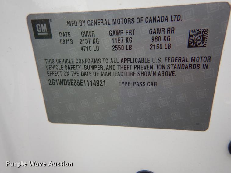 image for item DE8377 2014 Chevrolet Impala Limited