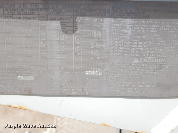 image for item FH9433 2001 International 4700 digger derrick truck