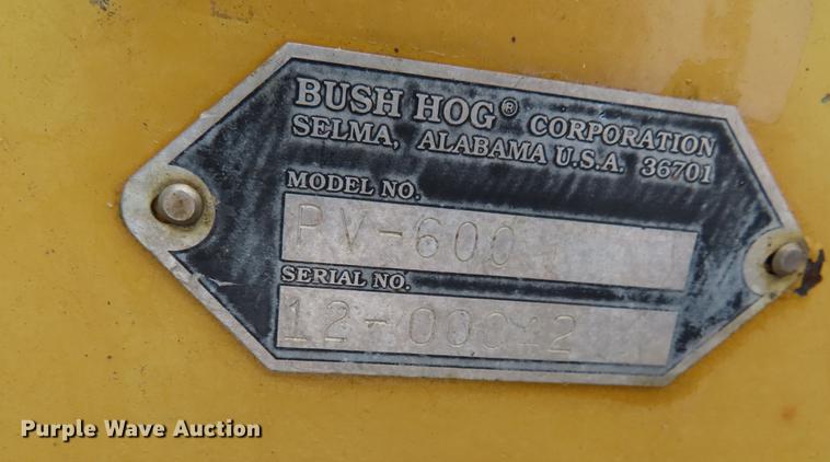 image for item FJ9045 Bush Hog PV-600 pulverizer