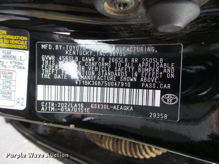 image for item FM9324 2005 Toyota Avalon