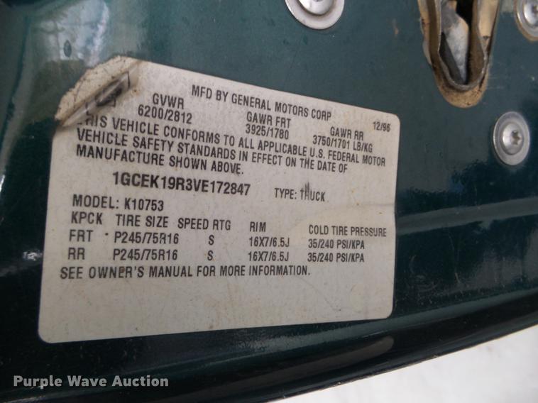 image for item FM9328 1997 Chevrolet K1500 pickup truck