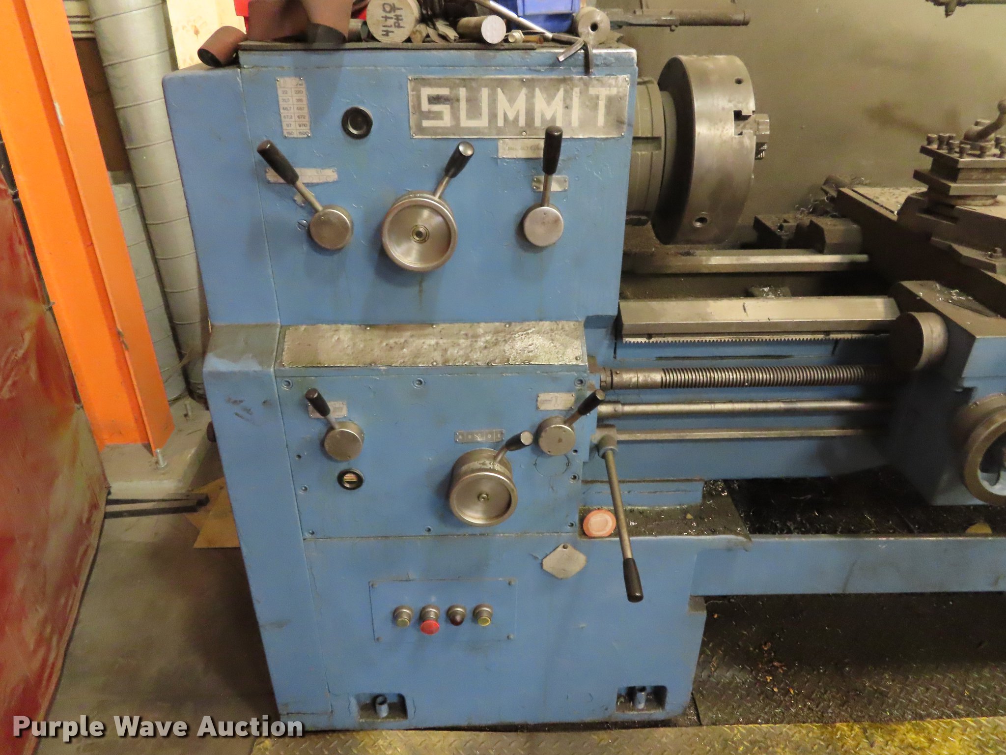 Summit metal lathe in Topeka, KS Item FJ9080 sold Purple Wave