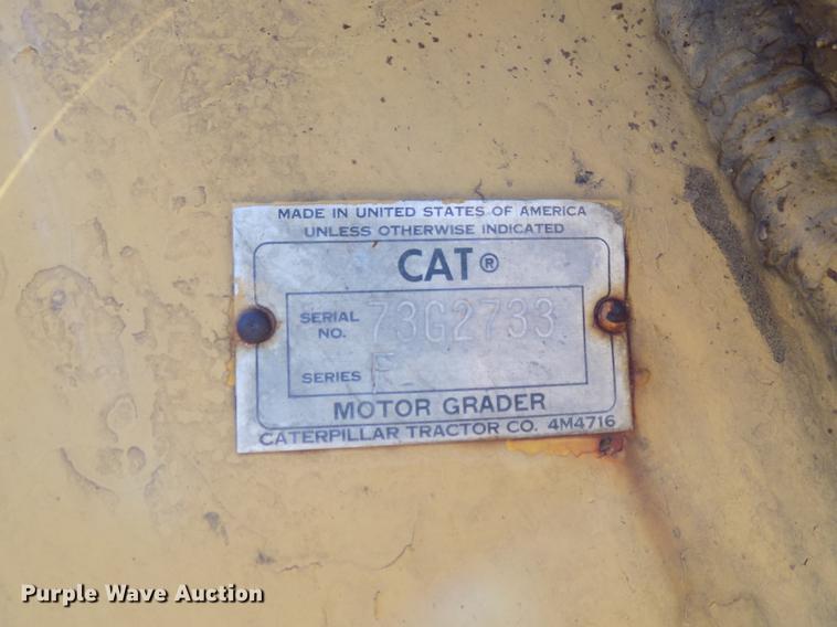 image for item DB9673 1967 Caterpillar 12F rigid frame motor grader