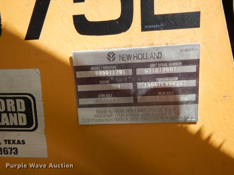 image for item DD3004 1999 New Holland 575E backhoe