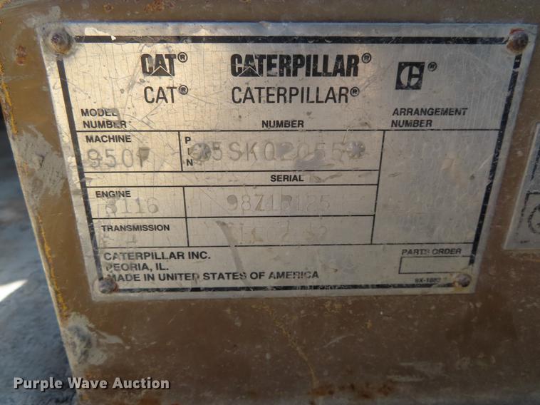 image for item DE3469 1996 Caterpillar 950F Series II wheel loader